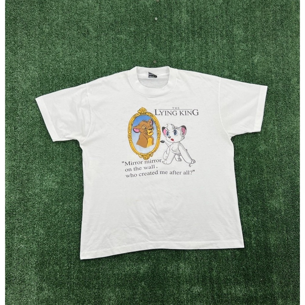 Vintage 1994 The Lying King Kimba The White Lion King Parody Shirt Mens XL